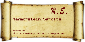Marmorstein Sarolta névjegykártya